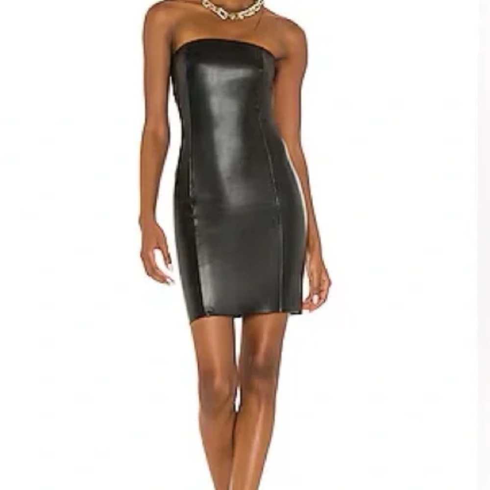 WOLFORD JO Vegan Leather Tube Dress Size 6